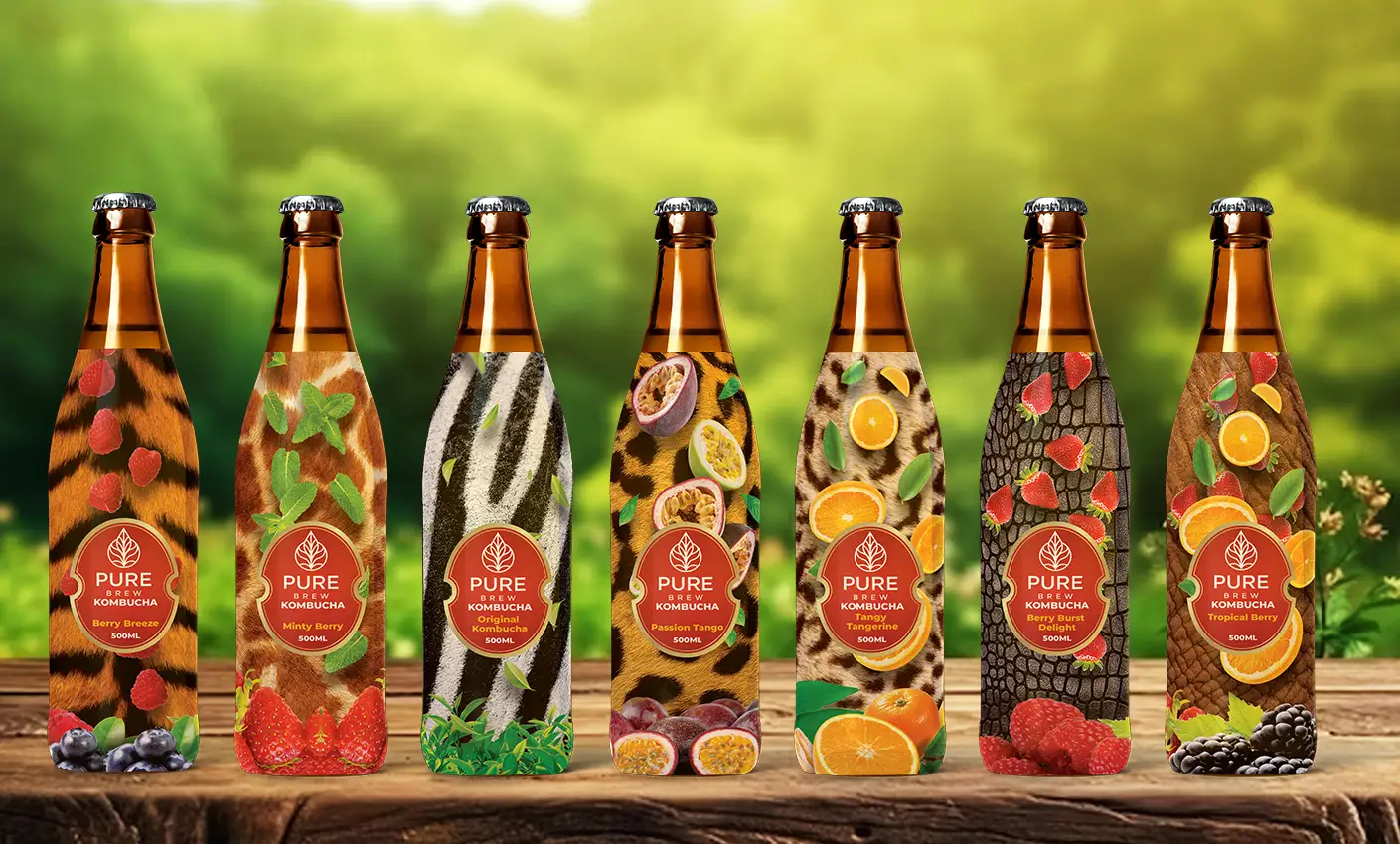 Kombucha MockUp Bottles